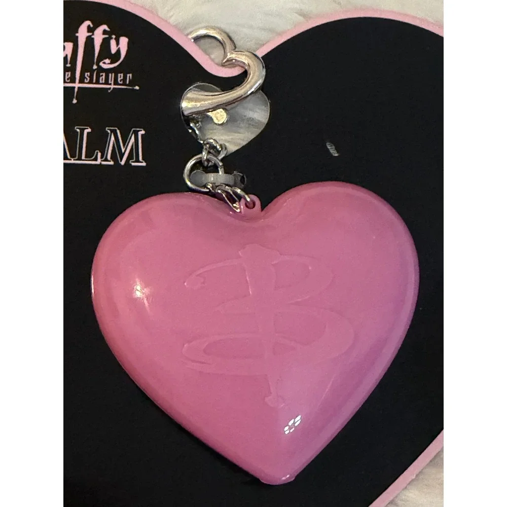 Buffy the Vampire Slayer Lip Balm Keychain Wild Cherry Heart Pink New